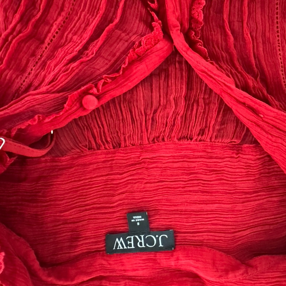 J. Crew Scarlet Textured Top